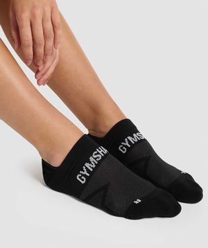 Akcesoria Damskie Gymshark No Show Performance Socks Czarne | CBNV38472