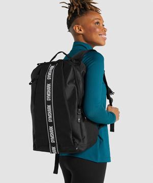 Akcesoria Damskie Gymshark Taped Backpack Czarne | THYD52901