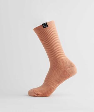 Akcesoria Damskie Gymshark Whitney Tab Crew Socks 1pk Beżowe | ZHAP64371