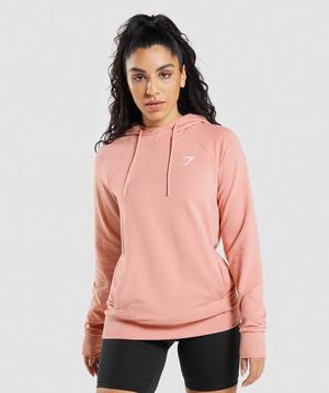 Bluzy Z Kapturem Damskie Gymshark Treningowe Różowe | ZFLX89506