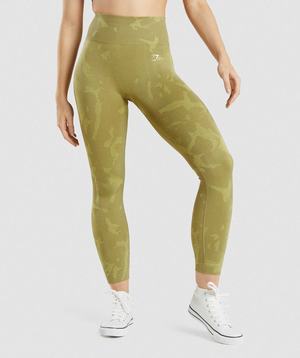 Legginsy Damskie Gymshark Adapt Camo Seamless Zielone | VLNE50187