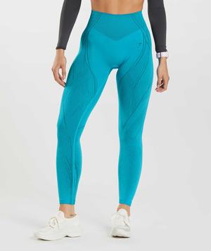 Legginsy Damskie Gymshark Apex Seamless Ciemny Szare Niebieskie Niebieskie | ILVB15947