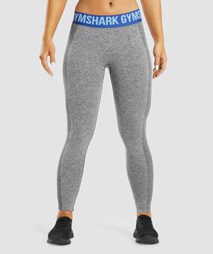 Legginsy Damskie Gymshark Flex Low Rise Szare | OZTJ20164