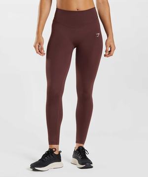 Legginsy Damskie Gymshark Sweat Seamless Sculpt Bordowe | GFSM51278