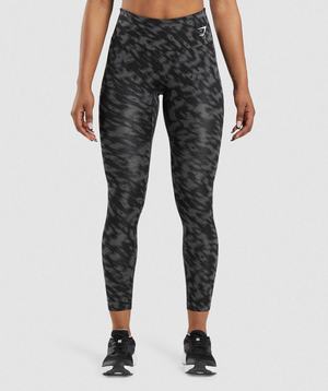 Legginsy Damskie Gymshark Treningowe Czarne | ZPAQ76842