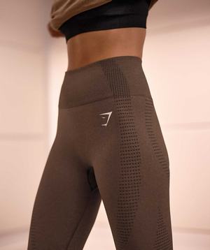 Legginsy Damskie Gymshark Vital Seamless 2.0 Beżowe | OQBW02634