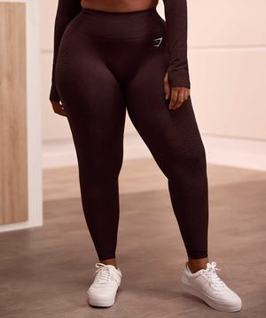 Legginsy Damskie Gymshark Vital Seamless 2.0 Różowe Brązowe | ZEPM21798