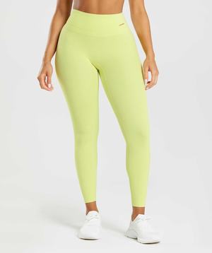 Legginsy Damskie Gymshark Whitney High Rise Zielone | CXUI74190