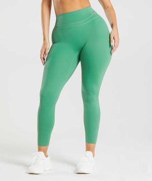 Legginsy Damskie Gymshark Whitney High Rise Zielone | UHRK13975