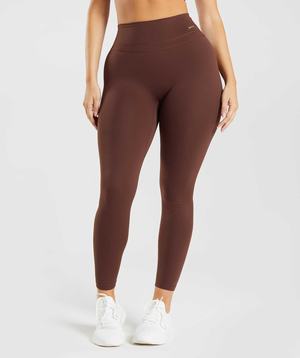 Legginsy Damskie Gymshark Whitney High Rise Brązowe | WCZR01365