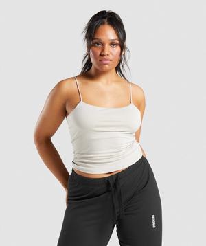 Podkoszulki Damskie Gymshark Pause Cami Szare | SYXE61827