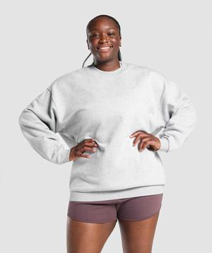 Pulowery Damskie Gymshark Treningowe Oversized Sweatshirt Głęboka Szare | CVMB01584