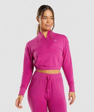 Pulowery Damskie Gymshark Treningowe Pippa Różowe | FJTG16758