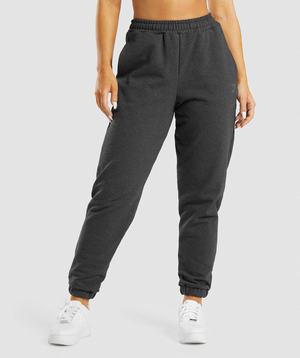 Spodnie Do Biegania Damskie Gymshark Rest Day Sweats Czarne | TLSX57839