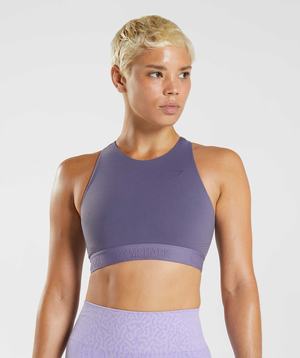 Staniki Sportowe Damskie Gymshark 315 Performance High Neck Fioletowe Fioletowe | JAUT26581