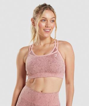 Staniki Sportowe Damskie Gymshark Adapt Fleck Seamless Różowe | TBUN24078