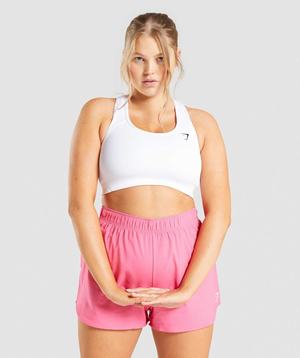 Staniki Sportowe Damskie Gymshark Essential Racer Back Białe | OVHR31849