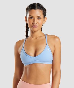 Staniki Sportowe Damskie Gymshark Minimal Niebieskie | QFEO49167