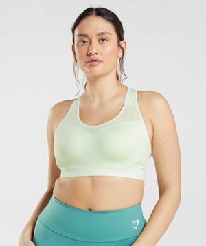 Staniki Sportowe Damskie Gymshark Open Back Zielone | BCYI26835