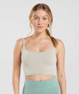 Staniki Sportowe Damskie Gymshark Pause Seamless Bralette Szare | BHZD82560