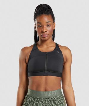 Staniki Sportowe Damskie Gymshark Speed Czarne | MTAH63279