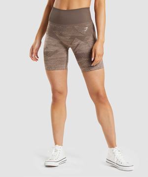 Szorty Damskie Gymshark Adapt Ombre Seamless Brązowe | XHNM27910