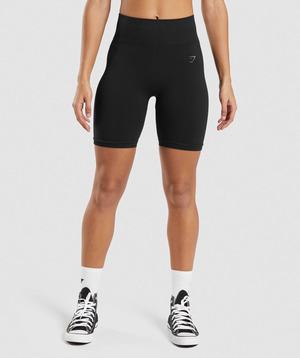 Szorty Damskie Gymshark Flex Cycling Czarne | XTFR98672