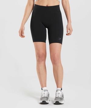 Szorty Damskie Gymshark Pause Seamless Cycling Czarne | OHUY51704