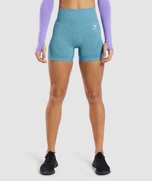 Szorty Damskie Gymshark Vital Seamless 2.0 Turkusowe | RAIU06321