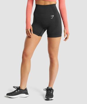 Szorty Damskie Gymshark Vital Seamless 2.0 Czarne | SFIC97104