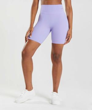 Szorty Damskie Gymshark Whitney Cycling Fioletowe | BZSA74561