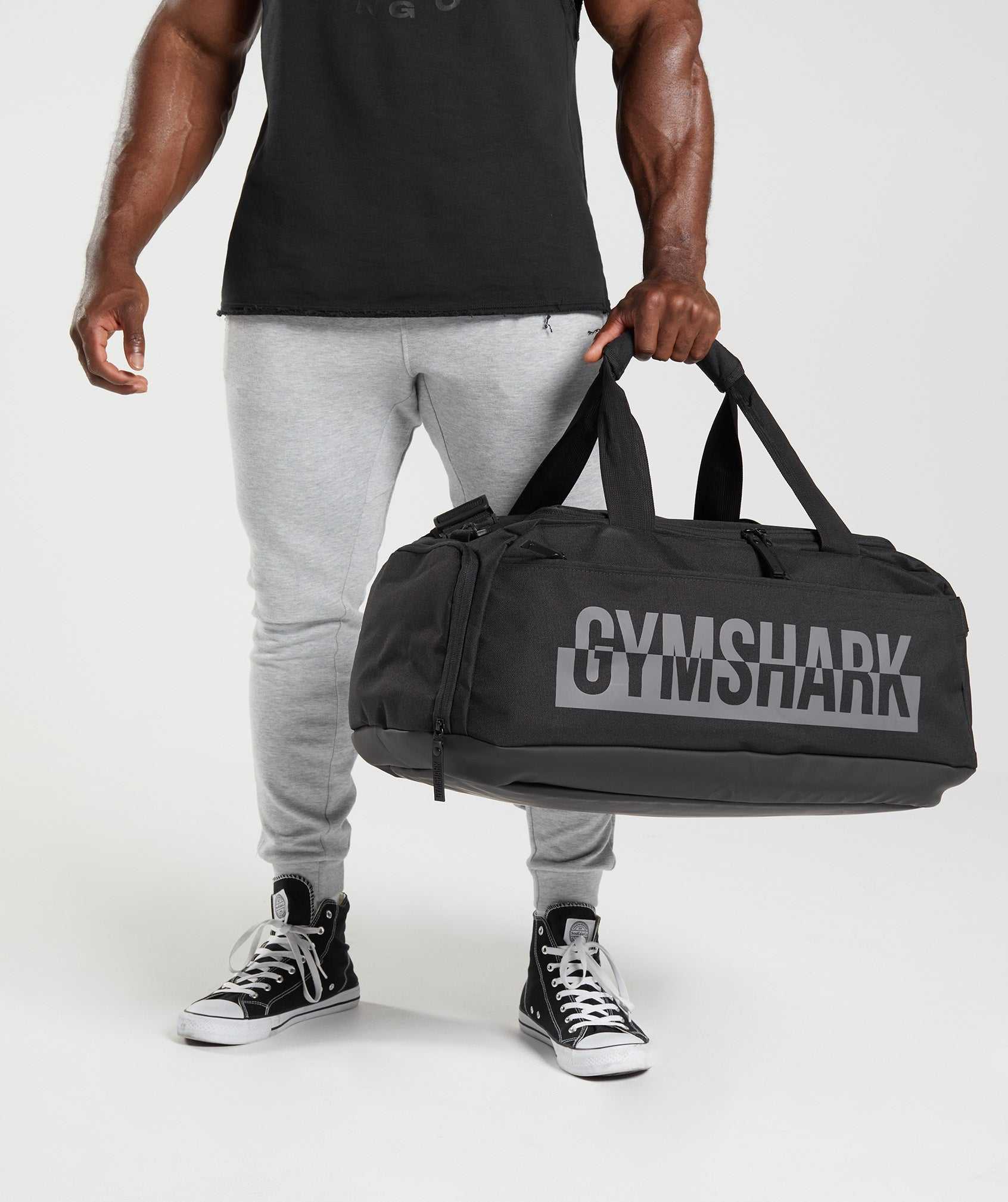 Akcesoria Damskie Gymshark Bold Gym Bag Czarne | YAEN89601