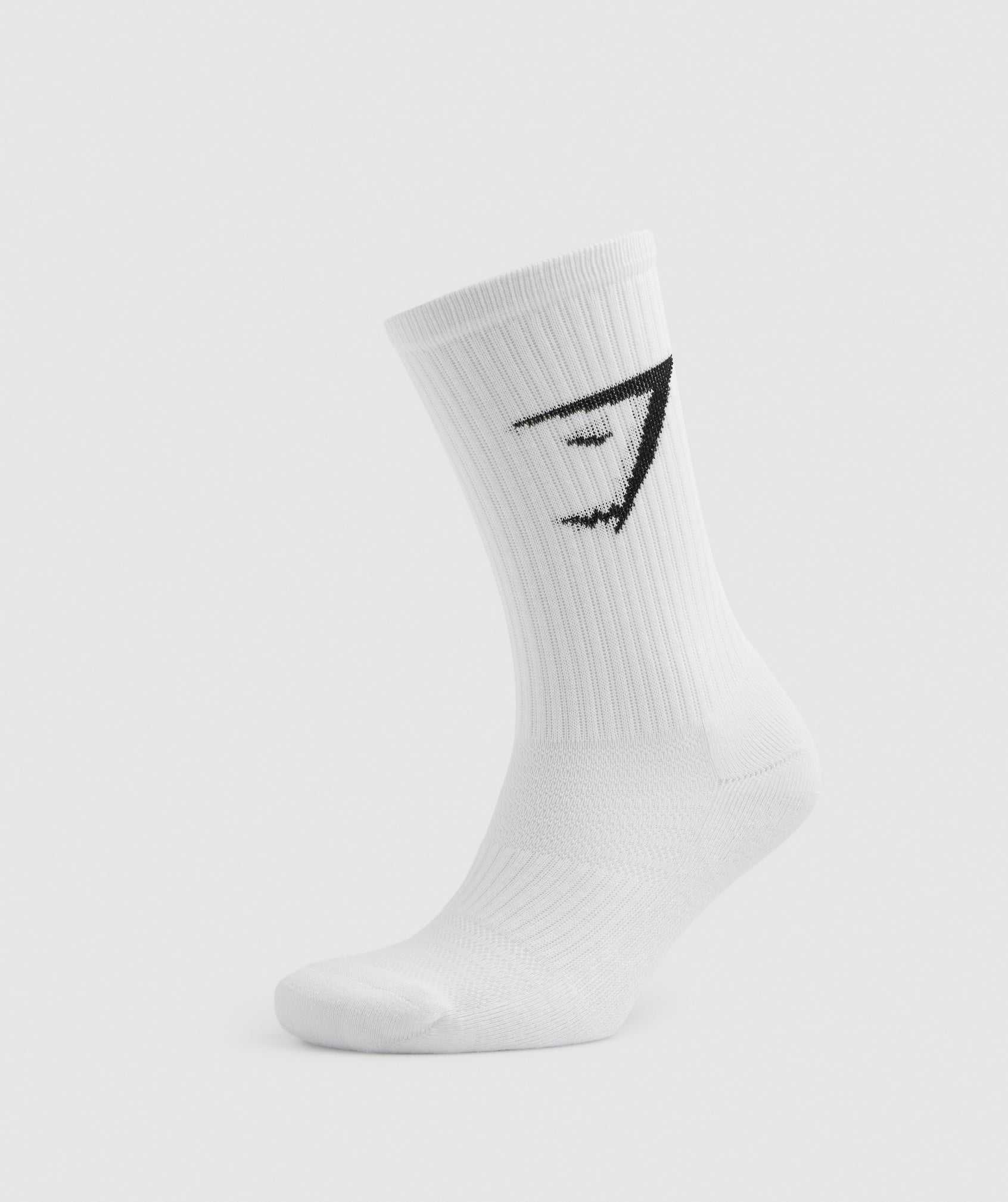 Akcesoria Damskie Gymshark Crew Socks 3pk Białe Głęboka Szare Czarne | HWKY51734