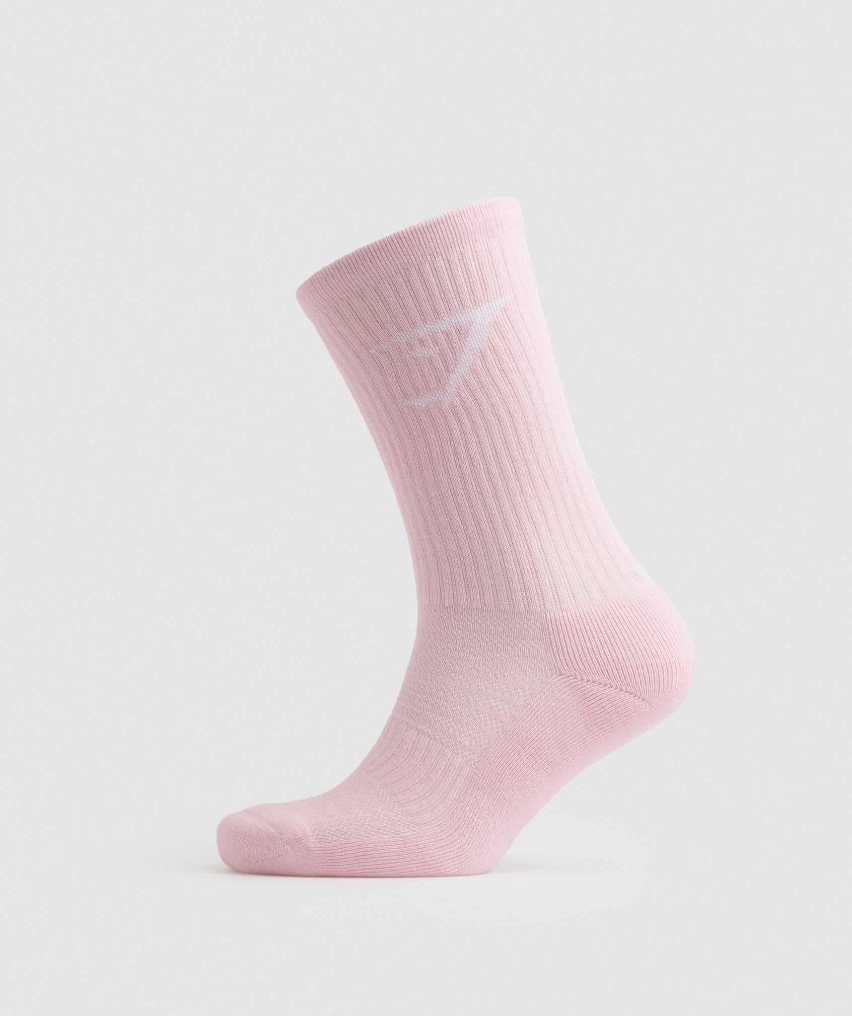 Akcesoria Damskie Gymshark Crew Socks 3pk Różowe Białe Różowe | PNVH58067