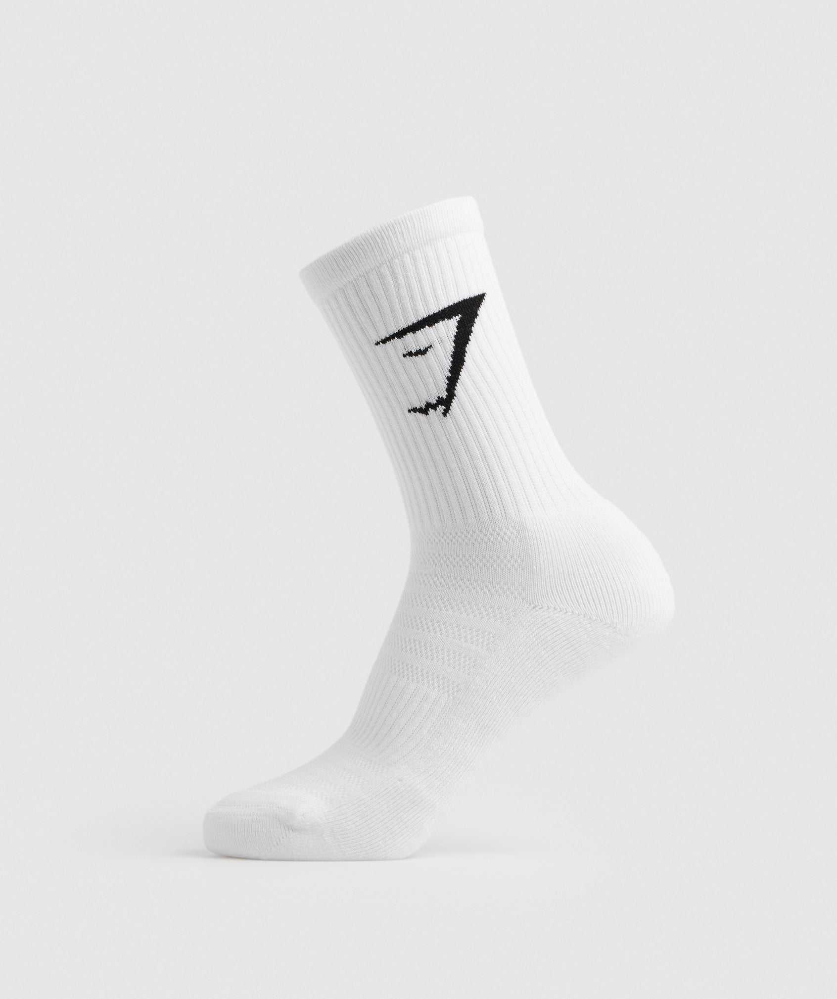 Akcesoria Damskie Gymshark Crew Socks 5pk Białe | KMAV40196