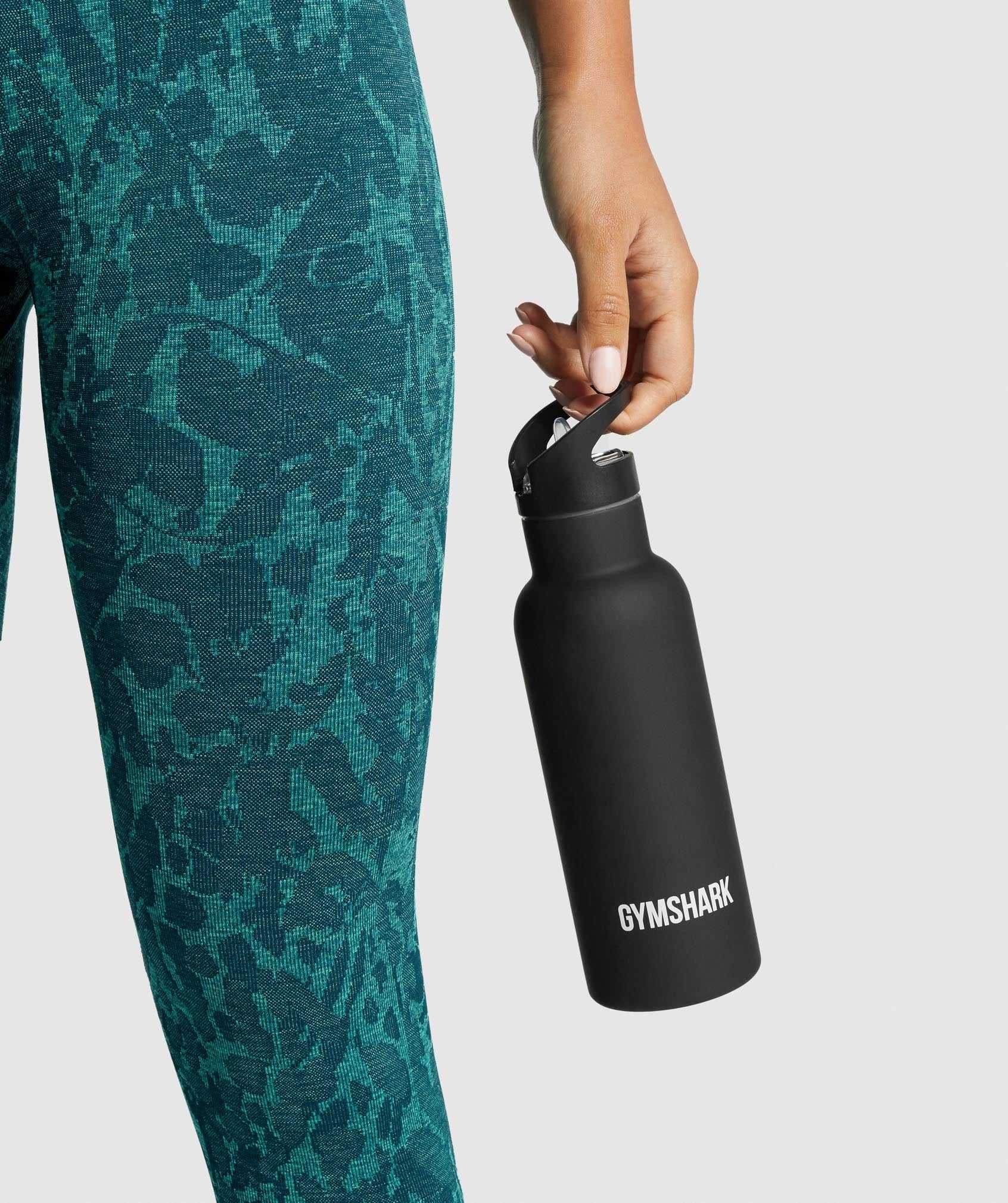 Akcesoria Damskie Gymshark Insulated Straw Wody Bottle Czarne | STUF95427