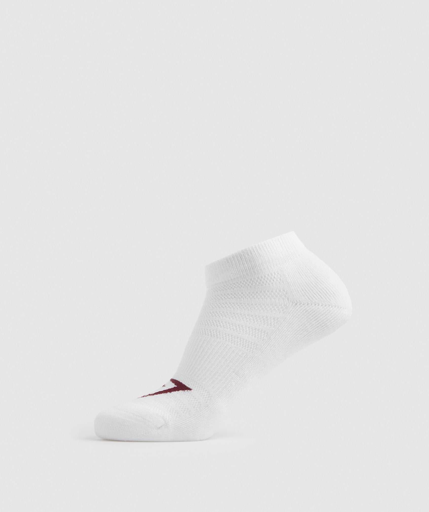 Akcesoria Damskie Gymshark Trainer Socks 3pk Bordowe Różowe Białe | FLTX02731