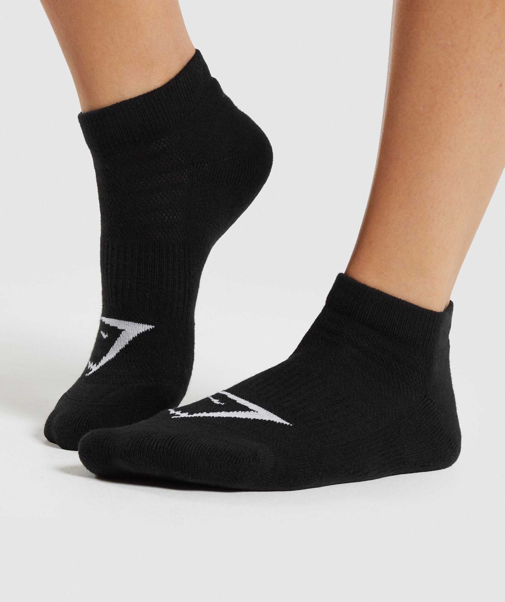 Akcesoria Damskie Gymshark Trainer Socks 3pk Czarne | ORXH98463