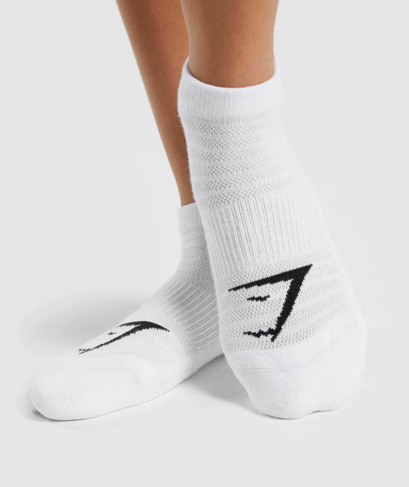 Akcesoria Damskie Gymshark Trainer Socks 3pk Białe | OUMI01259