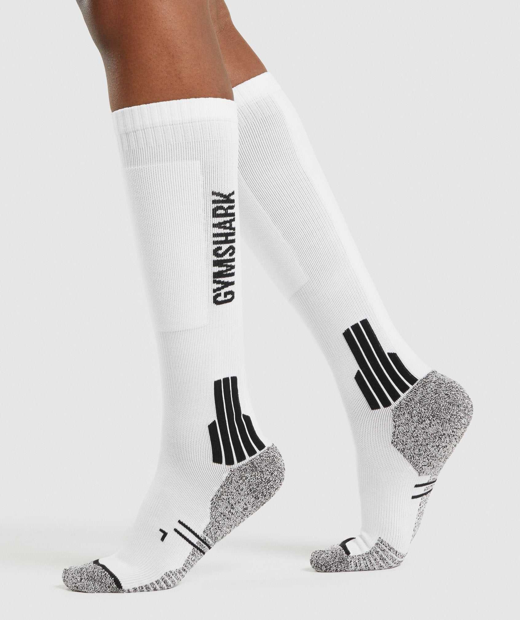 Akcesoria Damskie Gymshark Weightlifting Socks Białe | FUCS92851