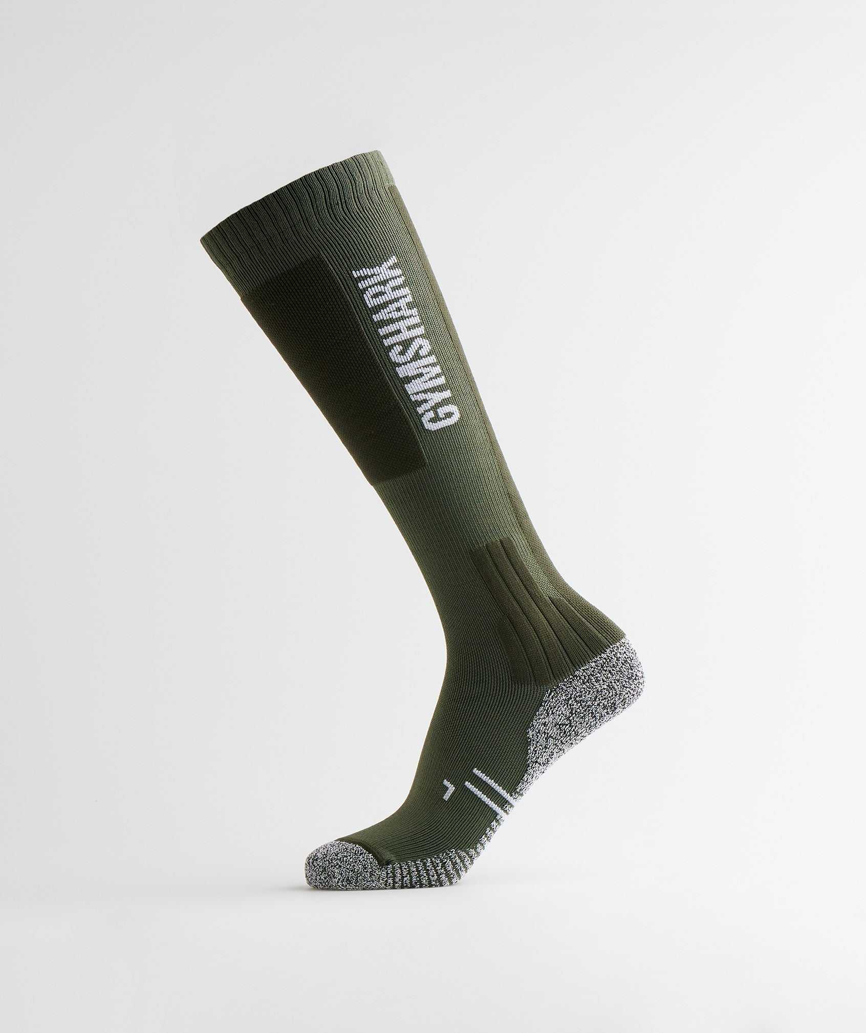 Akcesoria Damskie Gymshark Weightlifting Sock Oliwkowe Zielone | ZTWB05714