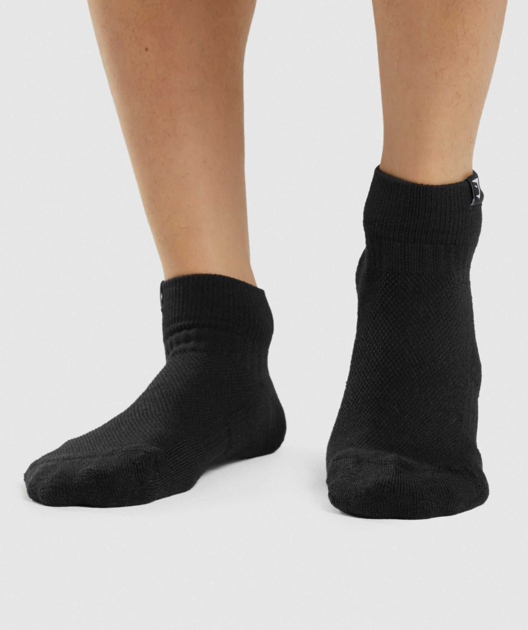 Akcesoria Damskie Gymshark Woven Tab Sneaker Socks 3pk Czarne | JIPW92540