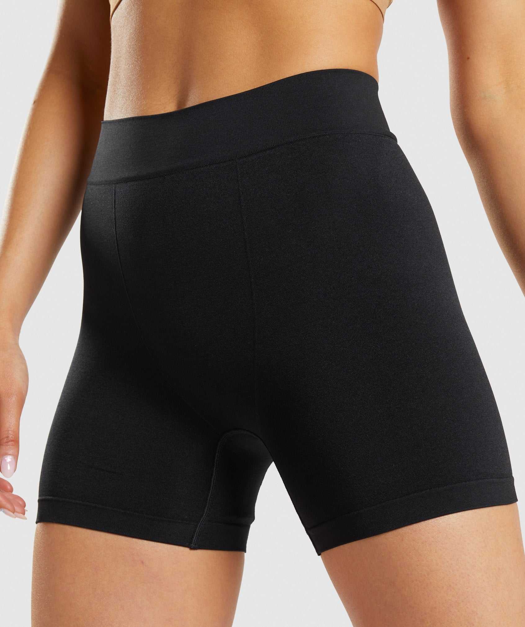 Bielizny Damskie Gymshark Seamless Boxers Czarne | ACPS38960