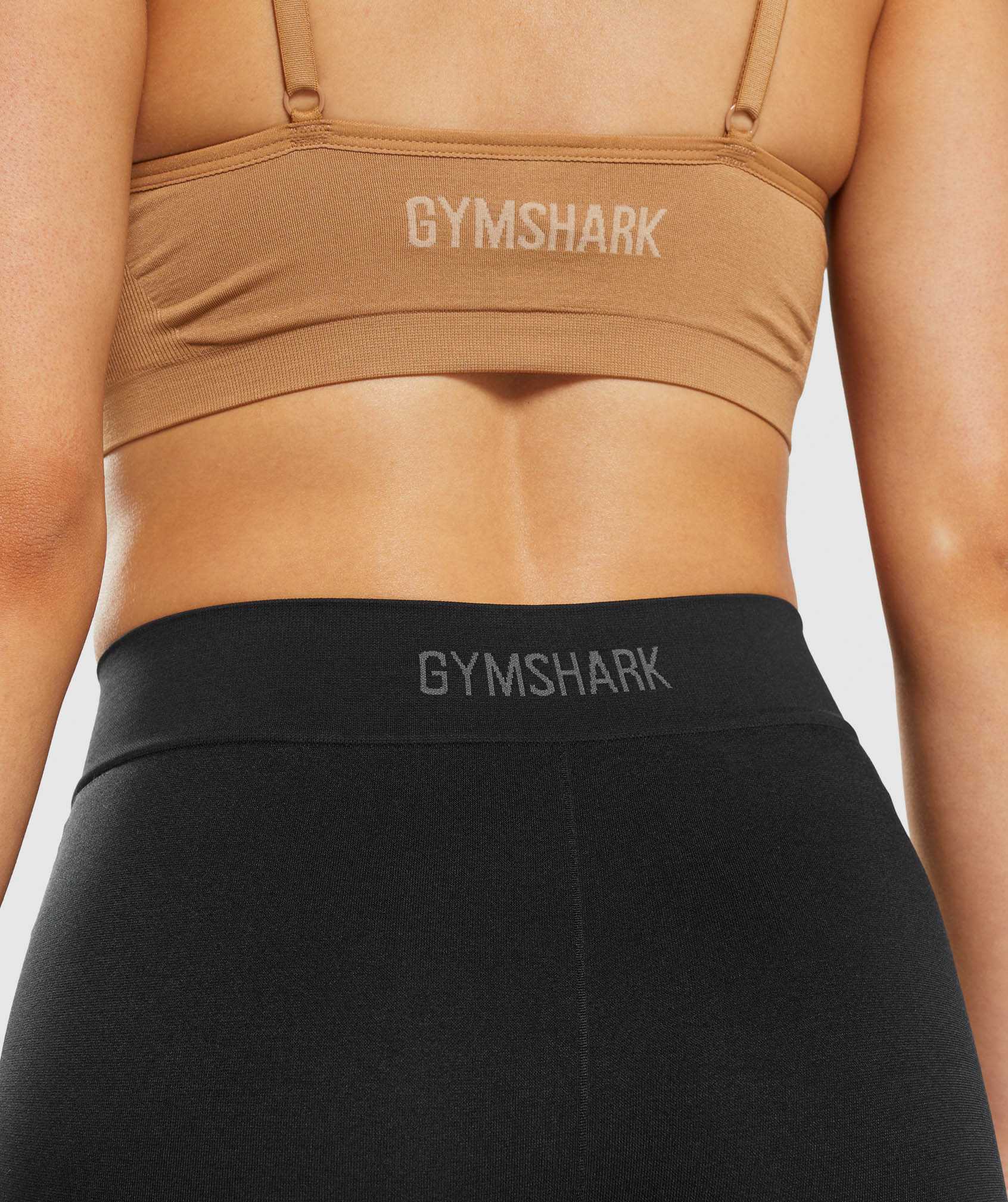 Bielizny Damskie Gymshark Seamless Boxers Czarne | ACPS38960