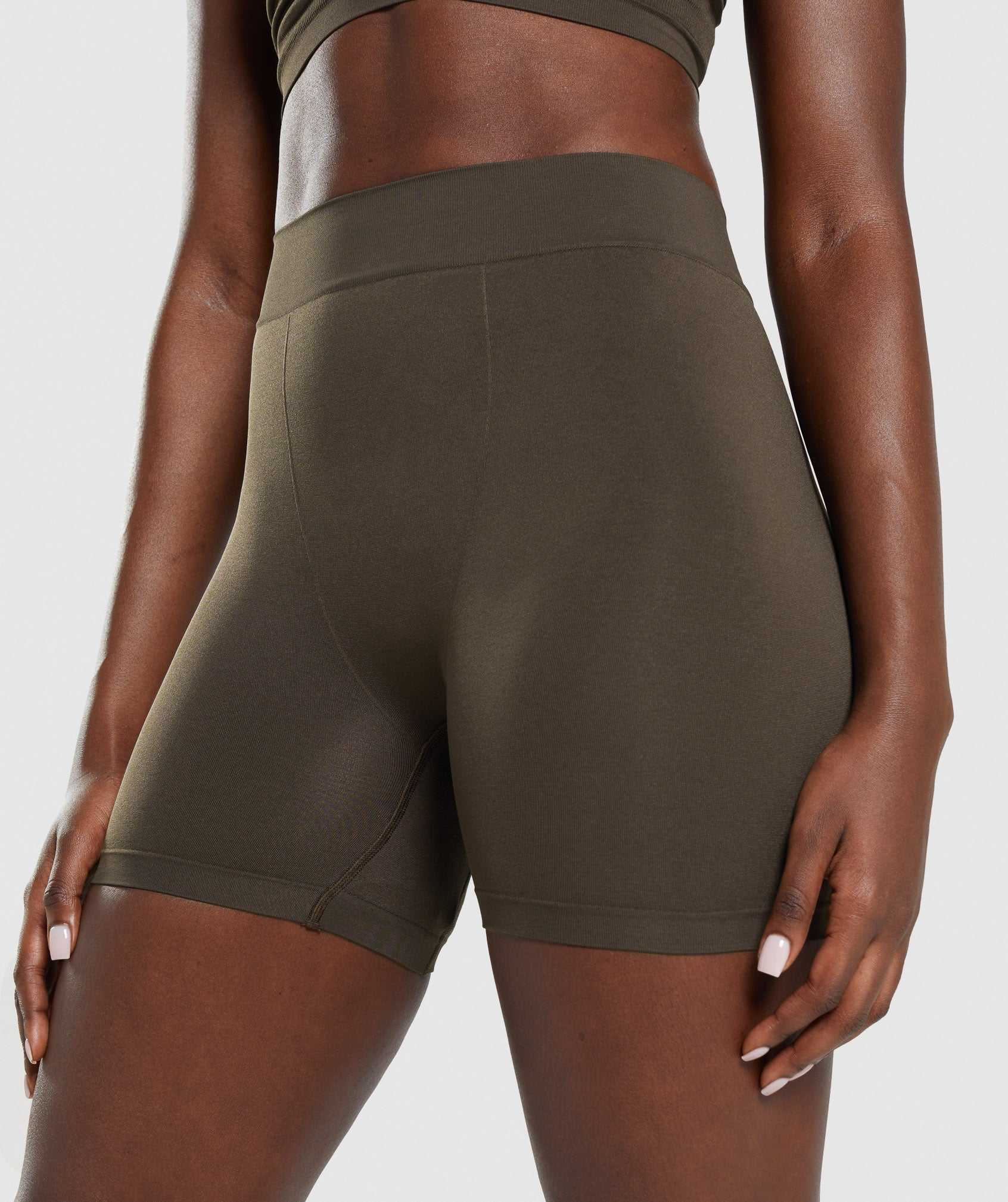 Bielizny Damskie Gymshark Seamless Boxers Brązowe | YNJM68294