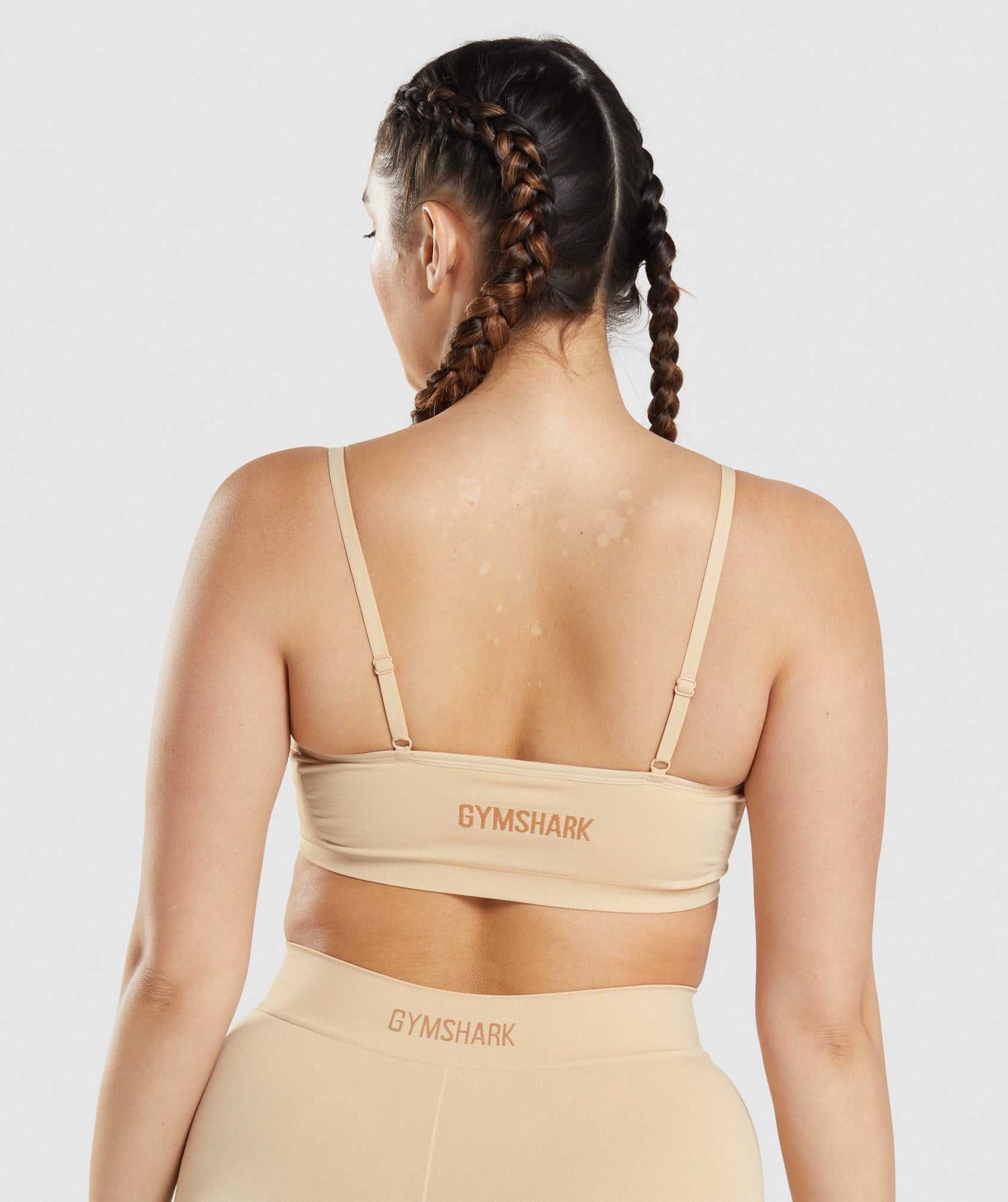 Bielizny Damskie Gymshark Seamless Low Neck Bralette Głęboka Brązowe | EYMV52748