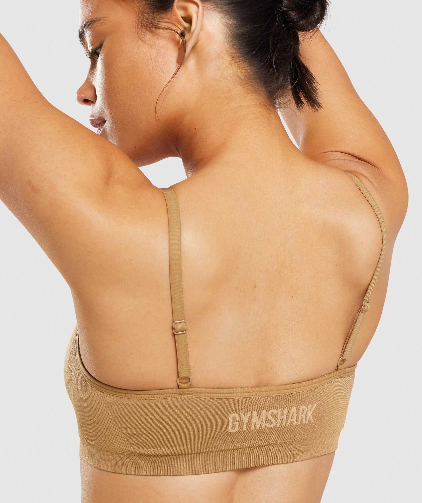 Bielizny Damskie Gymshark Seamless Scoop Neck Bralette Głęboka Brązowe | ICDV23187