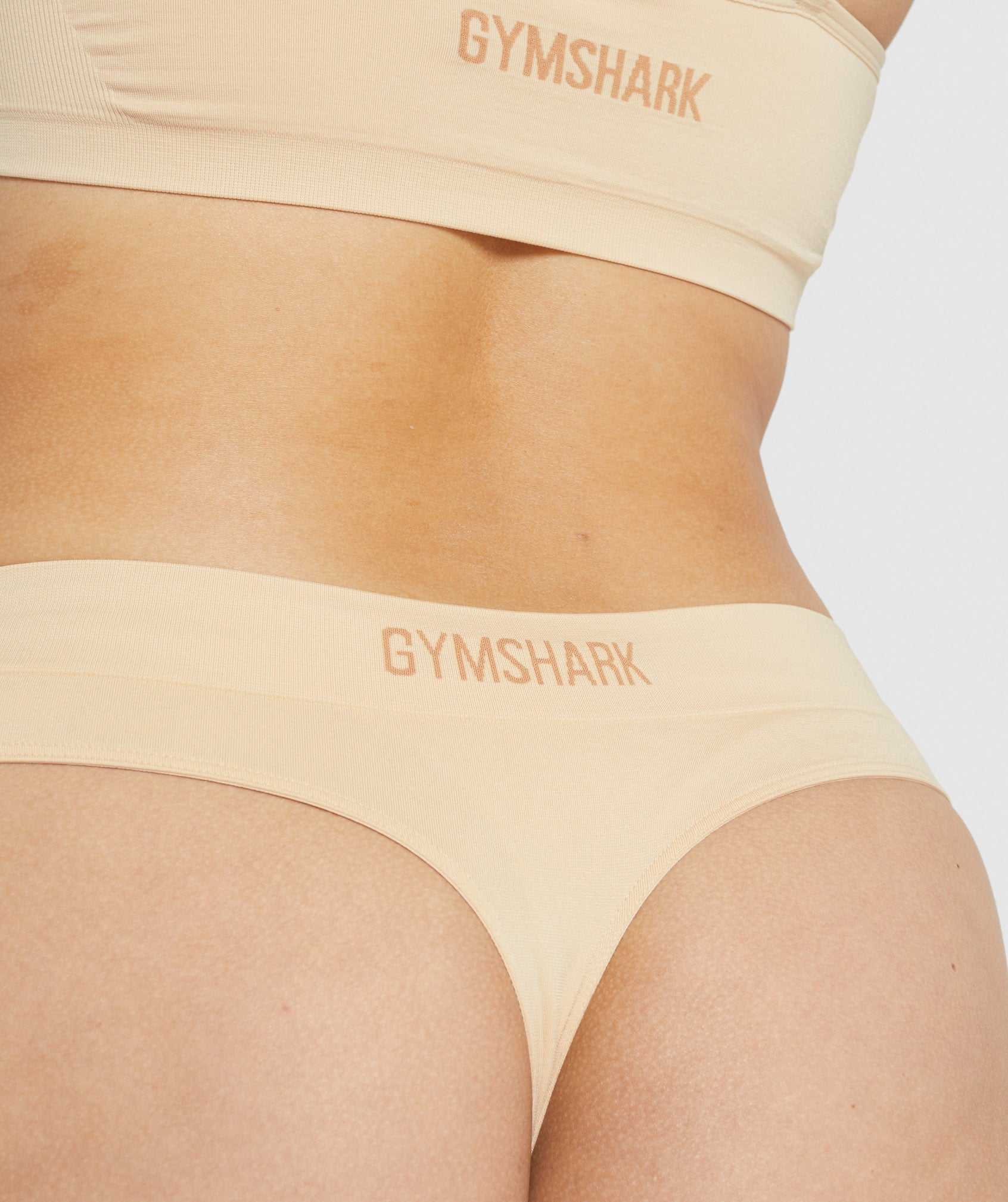 Bielizny Damskie Gymshark Seamless Stringi Głęboka Brązowe | POIS73869