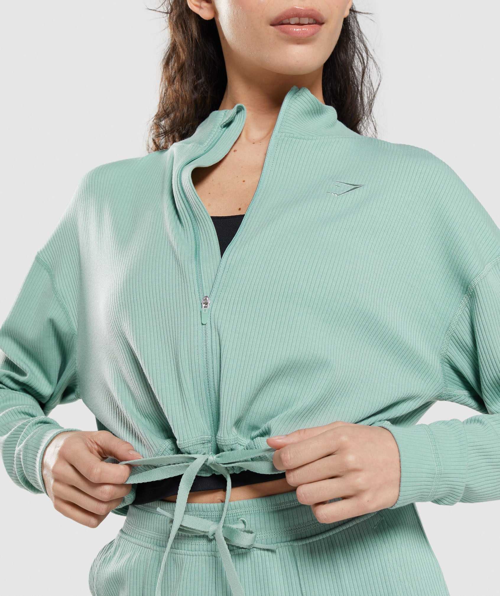 Bluzy Z Kapturem Damskie Gymshark Pause Zip Up Niebieskie | ULXE15480