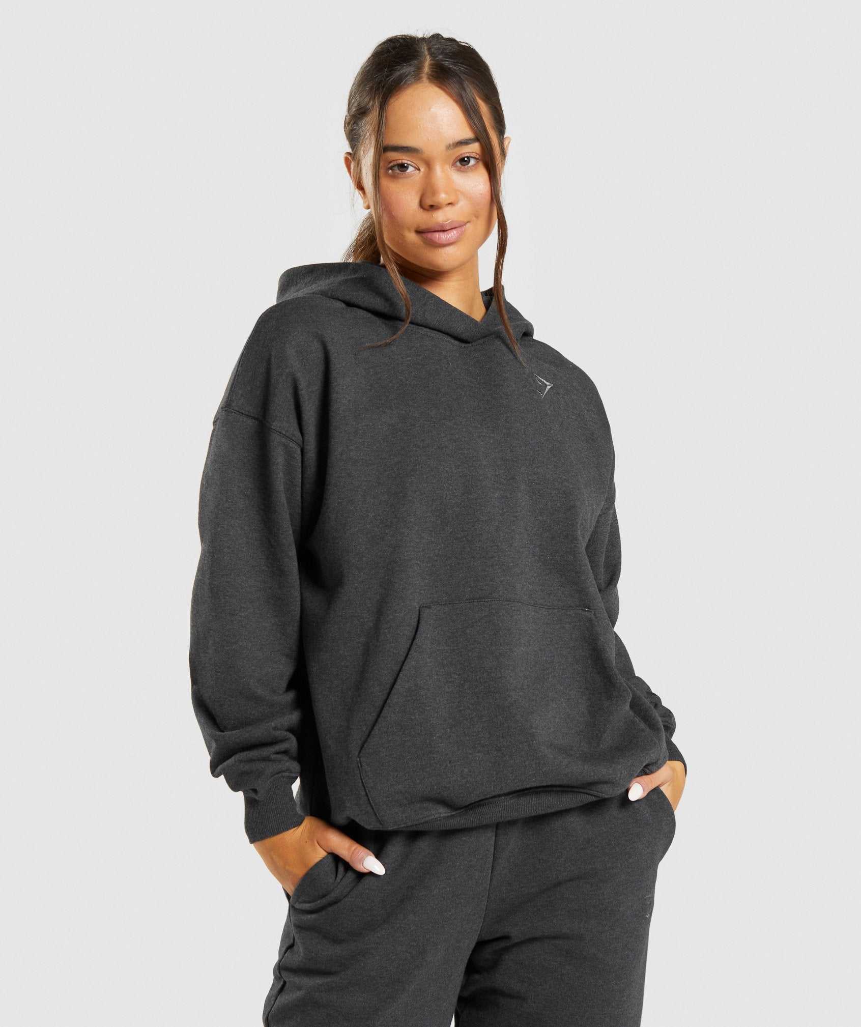 Bluzy Z Kapturem Damskie Gymshark Rest Day Sweats Czarne | KMFC83469